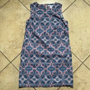 Tabitha Webb Patterned Dress in Blue and Pink